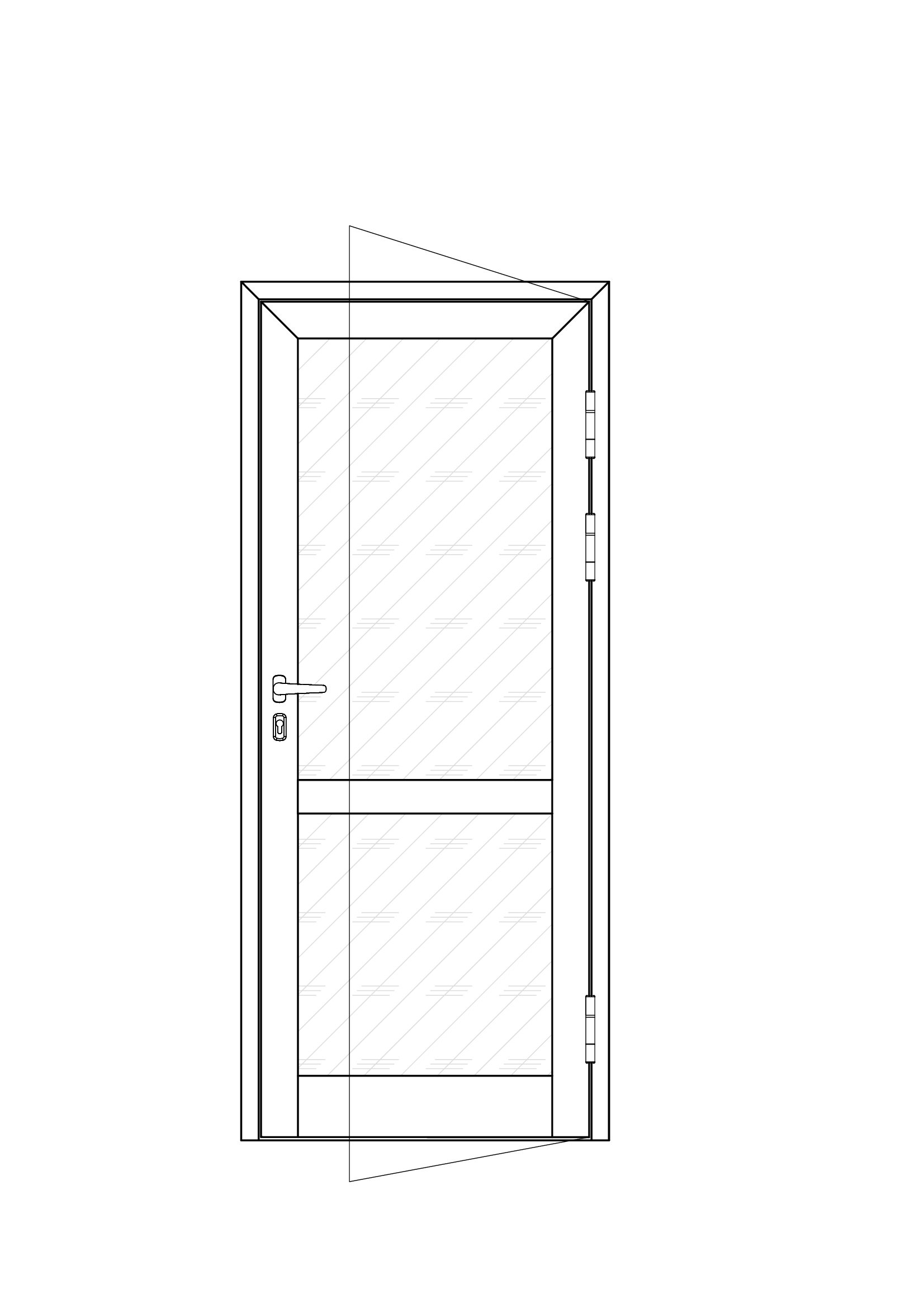 Дверь ASG70E цокольная, одностворчатая